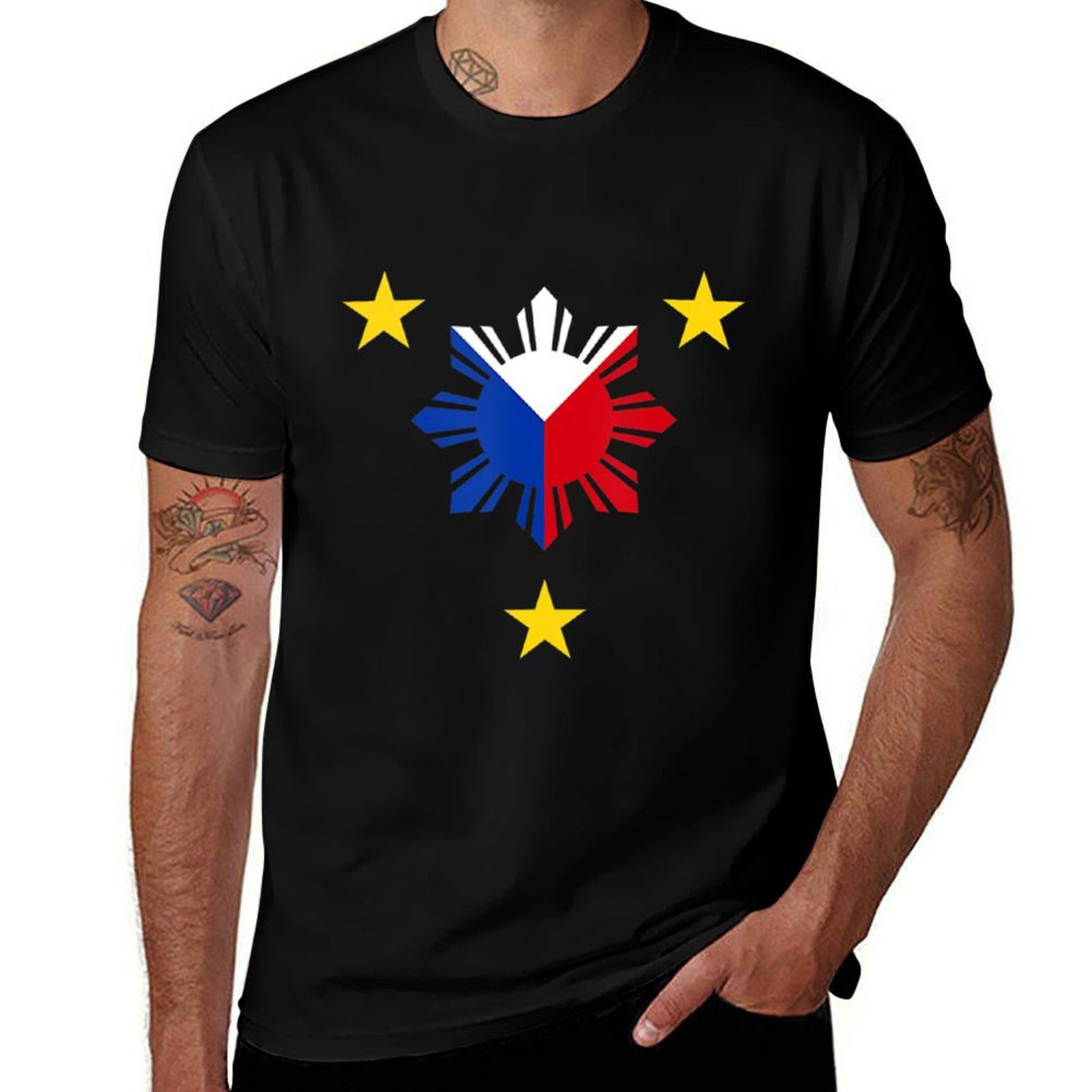 Men'S Fashion Philippines - Bendera Filipina - Kaos Matahari dan