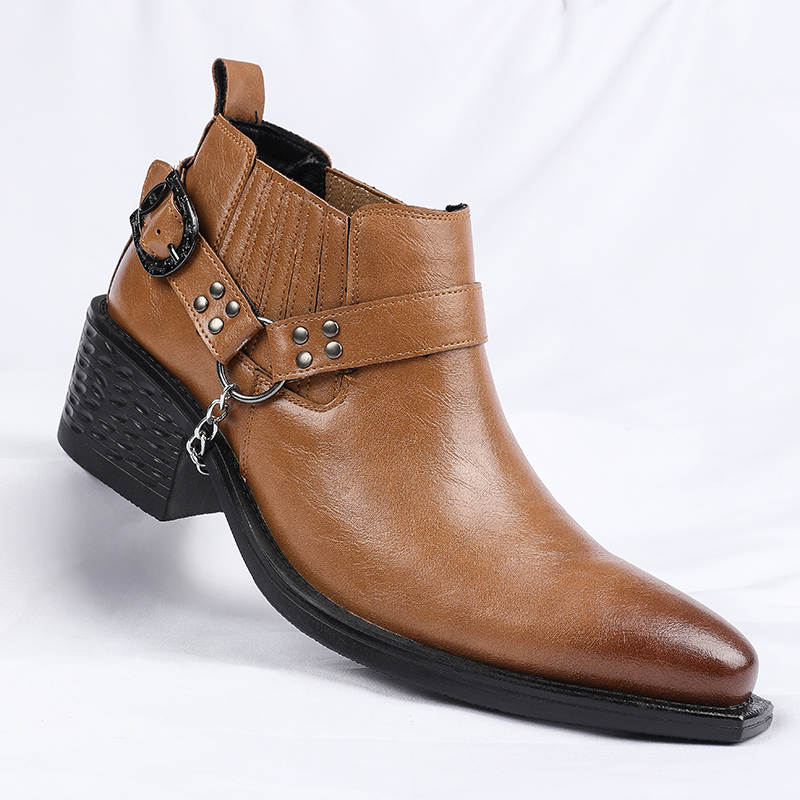Chelsea Boots Men - Sepatu Bot Kulit Sapi Coklat/Hitam Baru