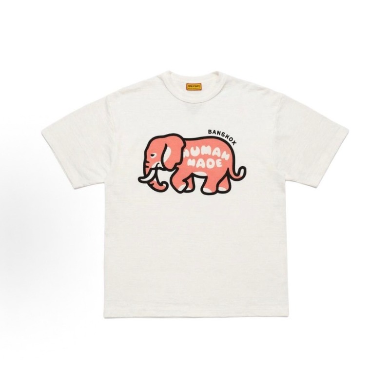 Mens Fashion Bangkok - Kaos Katun Slub Motif Gajah Buatan