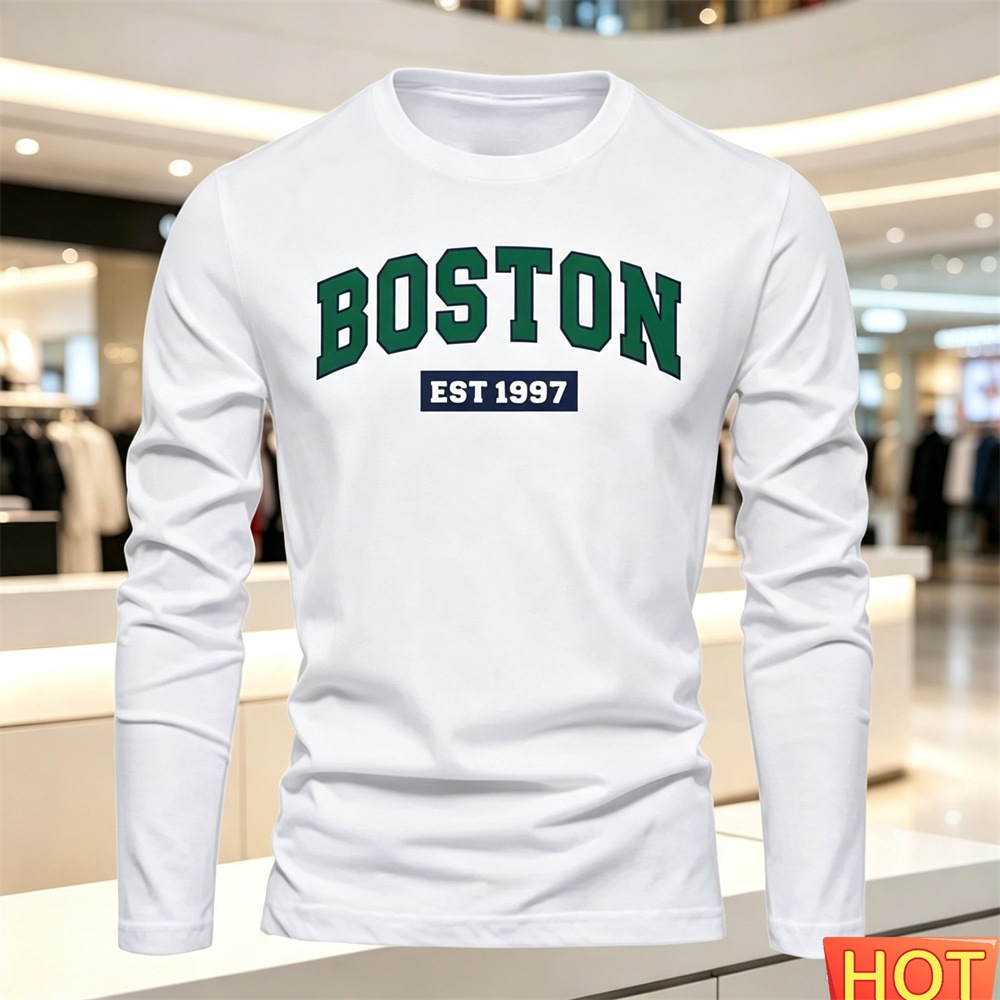 Fashion Mens Shirt - Kaos Lengan Panjang Pria Musim Gugur