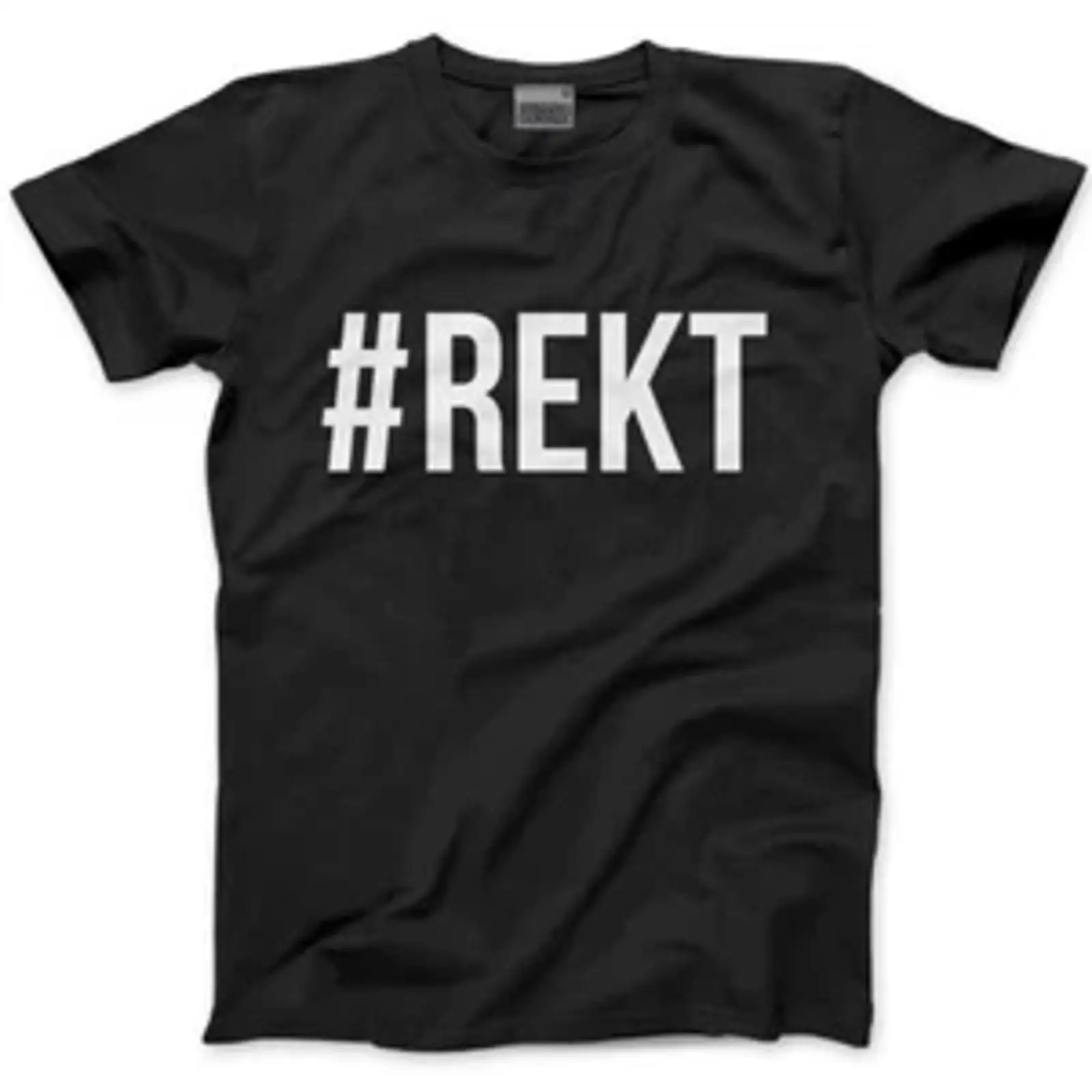 Mens Fashion Hashtags - Kaos Pria REKT Hashtag Wrecked Vintage