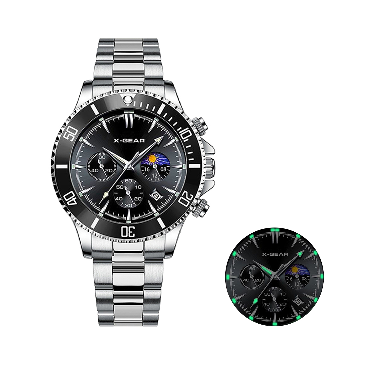 Men'S Fashion X - X-GEAR Jam Tangan Kuarsa Pria Kalender