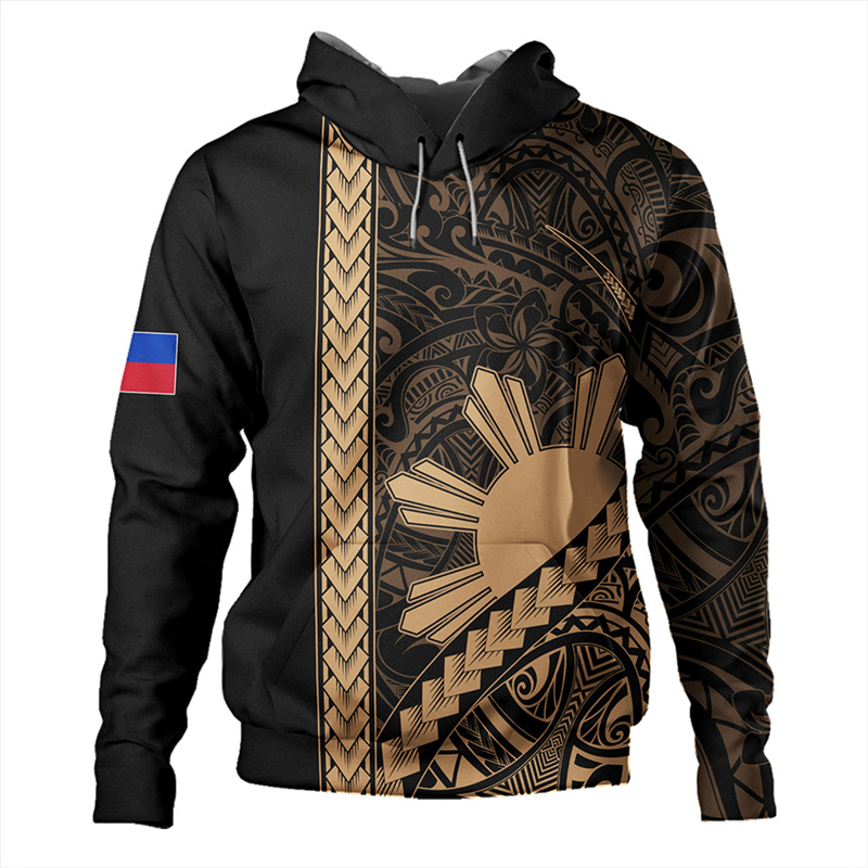 Men'S Fashion Philippines - Hoodie cetakan 3D tato Filipinos Filipina