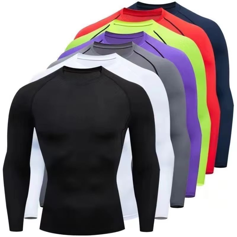 Muscle Tee Workout - Kaos Lari Kompresi Pria Lengan Panjang