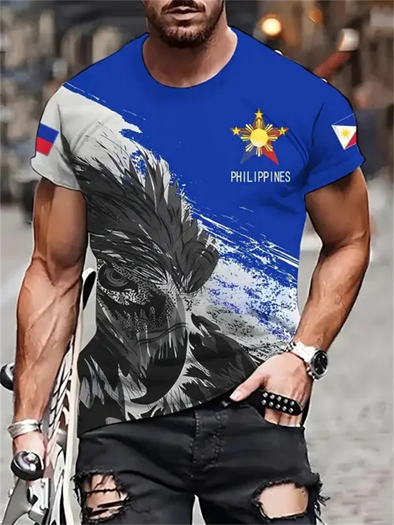 Men'S Fashion Philippines - Kaos Pria Motif Elang Bendera Filipina