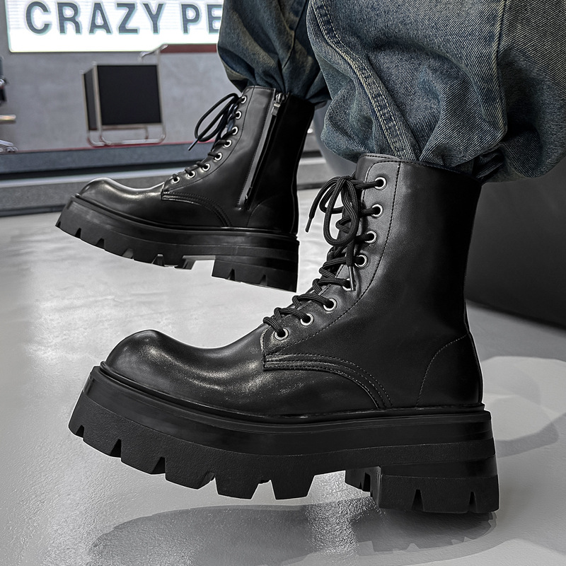 Chelsea Boots Men - Sepatu bot motor tinggi kasual pria
