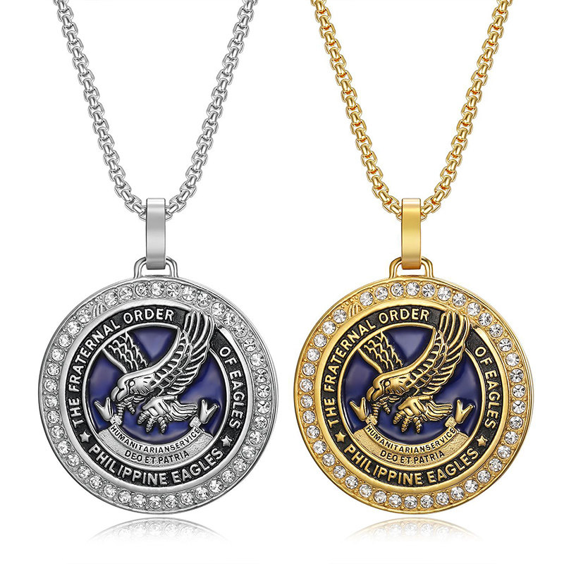 Men'S Fashion Philippines - Kalung liontin bulat gaya Hip Hop