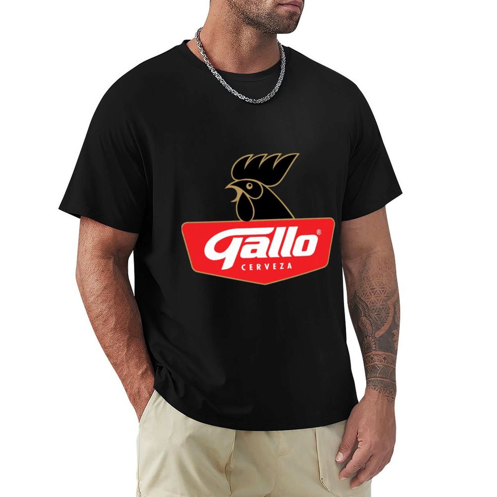 Men'S Fashion Guatemala - Cerveza Gallo - Kaos T-Shirt Grafis
