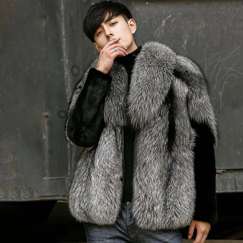 Mantel Bulu Palsu Pria Musim G - Men'S Fashion X ulasan dan harga