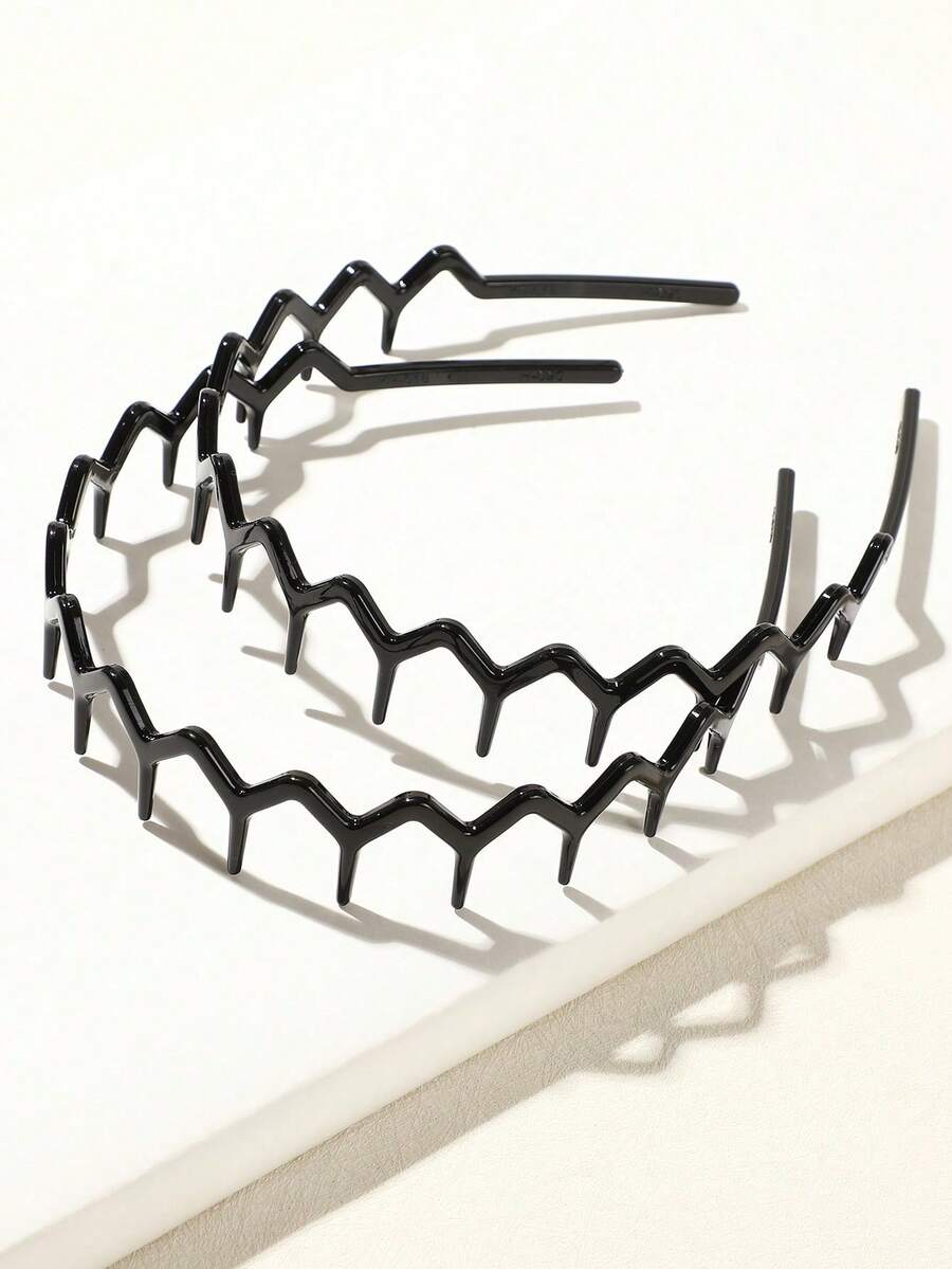 4pcs Headband Bergigi Hitam, S - Men Fashion Hair Style ulasan dan harga
