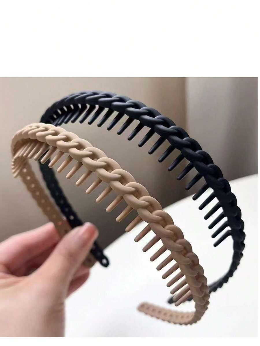 4pcs Headband Bergigi Hitam, S - Men Fashion Hair Style ulasan dan harga