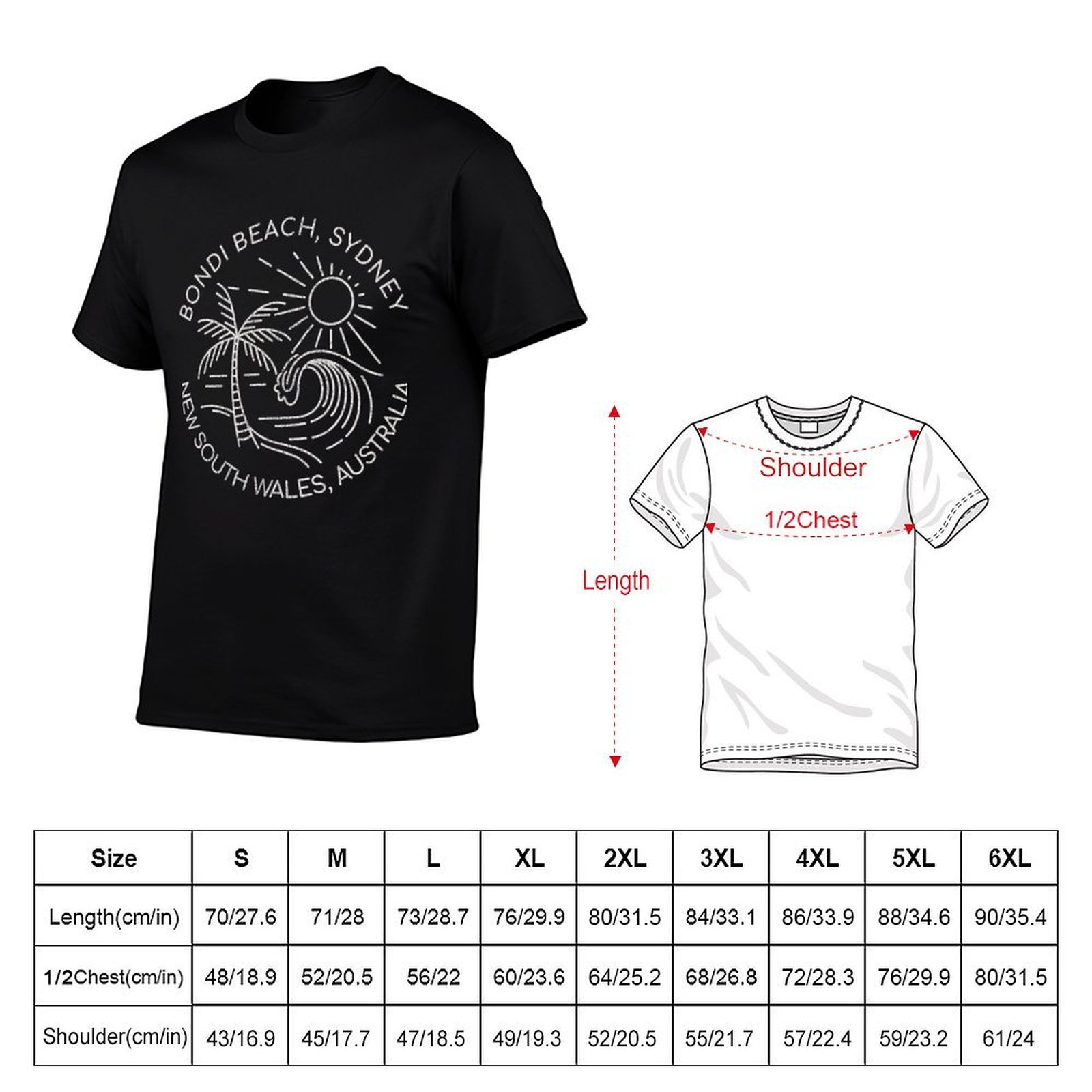 Bondi Beach Sydney Australia T - Men'S Fashion Sydney ulasan dan harga