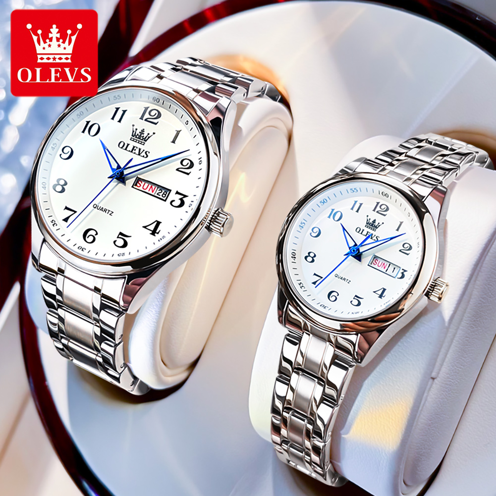 OLEVS jam tangan kuarsa pasang - Mens Fashion In 40S ulasan dan harga