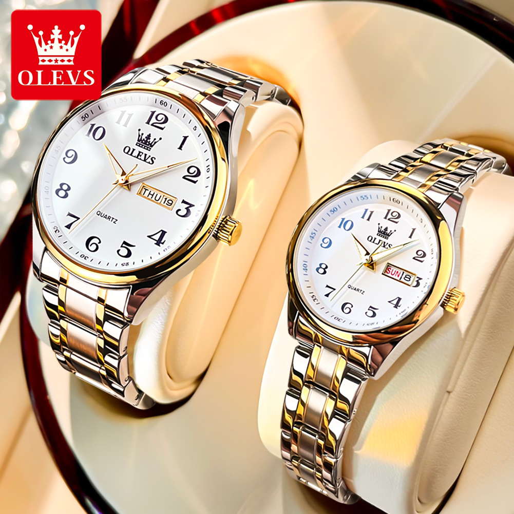 OLEVS jam tangan kuarsa pasang - Mens Fashion In 40S ulasan dan harga
