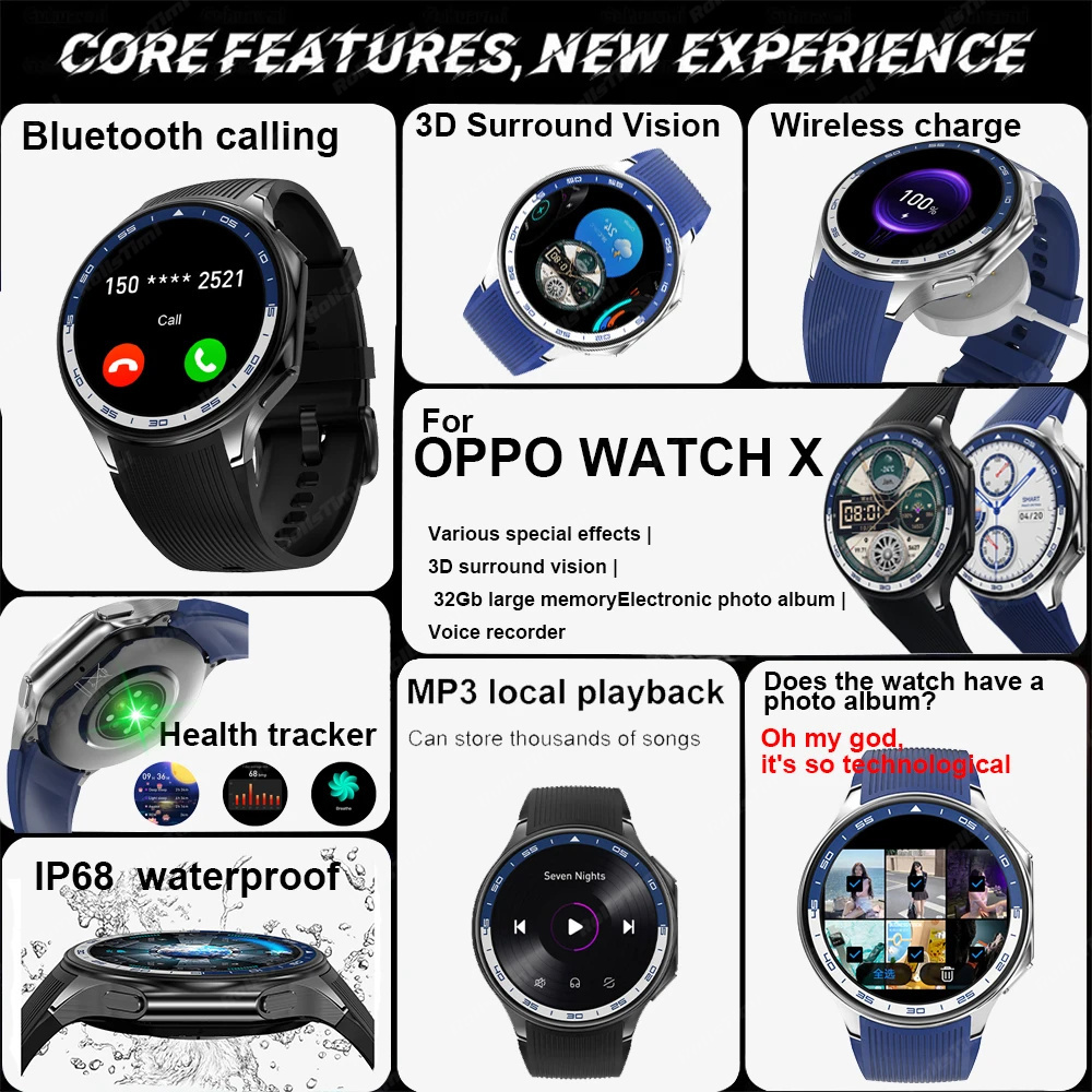 Jam tangan pintar AMOLED 1.43  - Men'S Fashion X ulasan dan harga