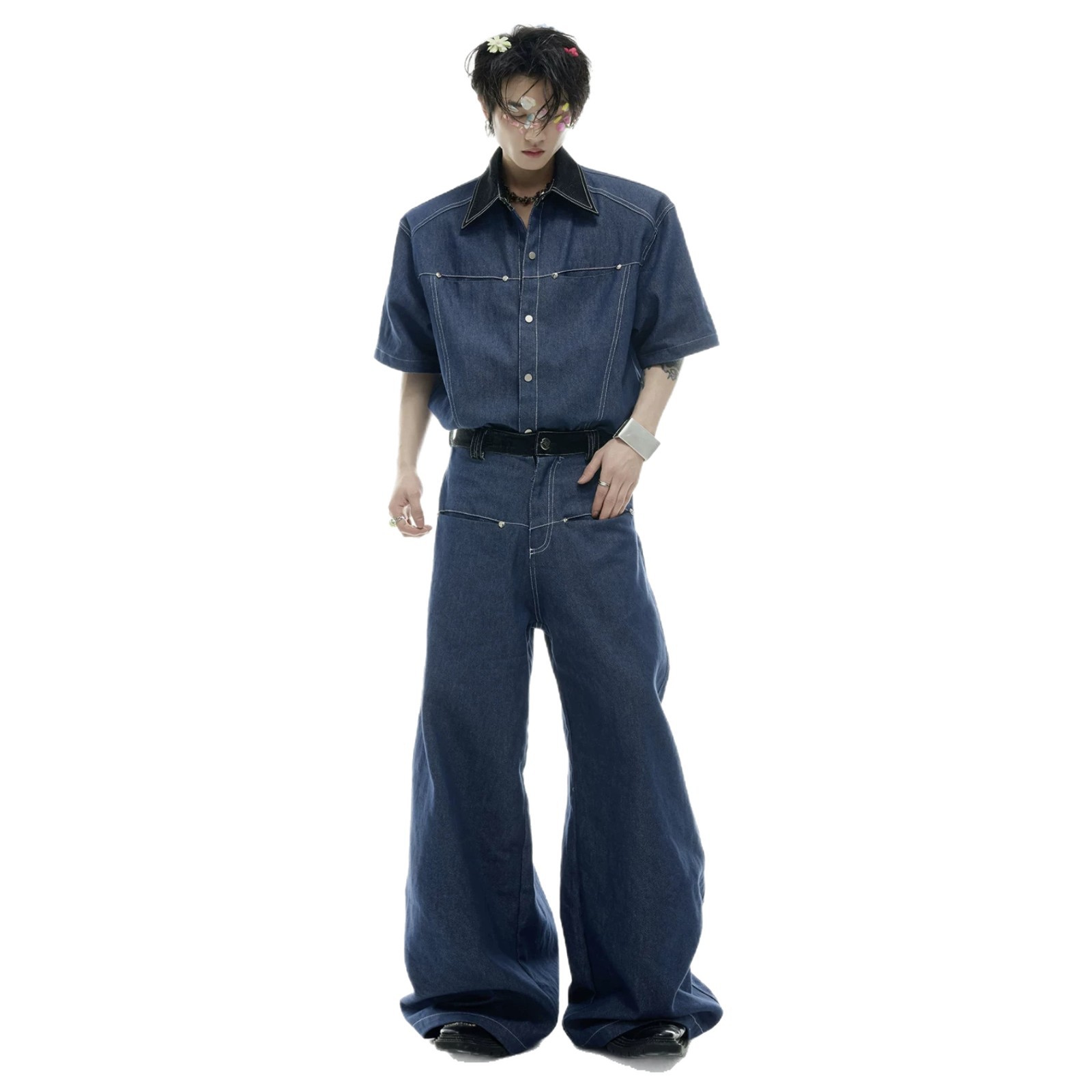 Set Denim Pria Musim Panas Gay - Men Fashion Jeans ulasan dan harga