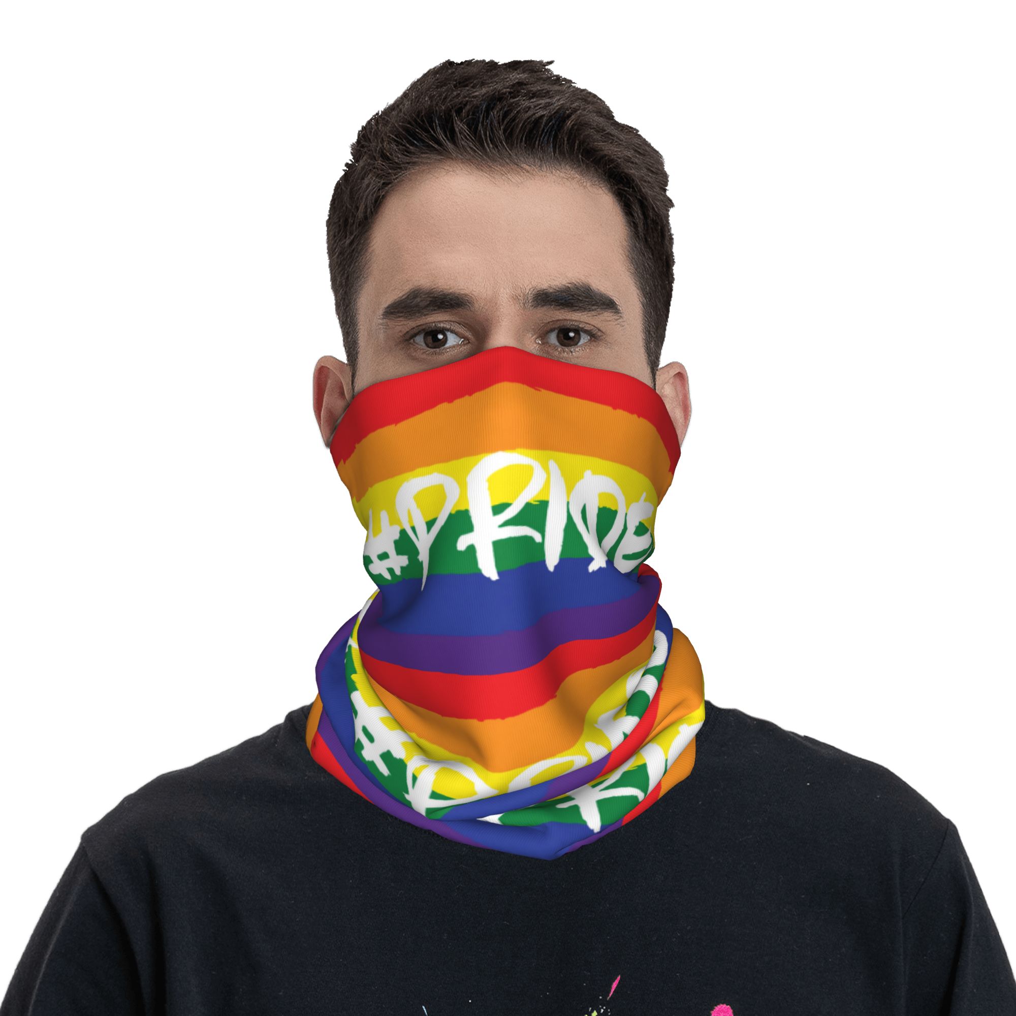 Hashtag Pride Flag Bandana Nec - Mens Fashion Hashtags ulasan dan harga