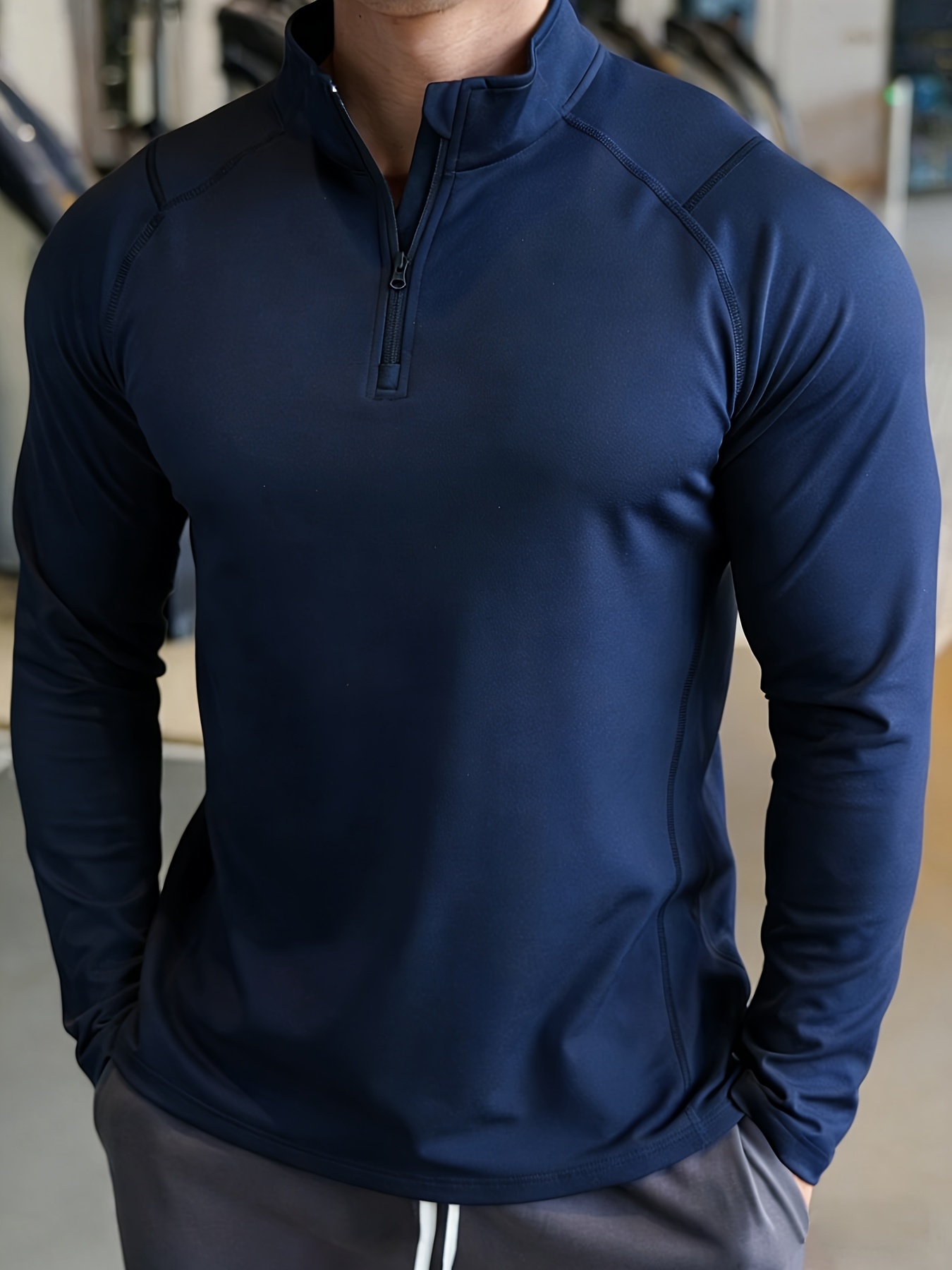 Kaos Polo Lengan Panjang Pria  - Muscle Tee Workout ulasan dan harga