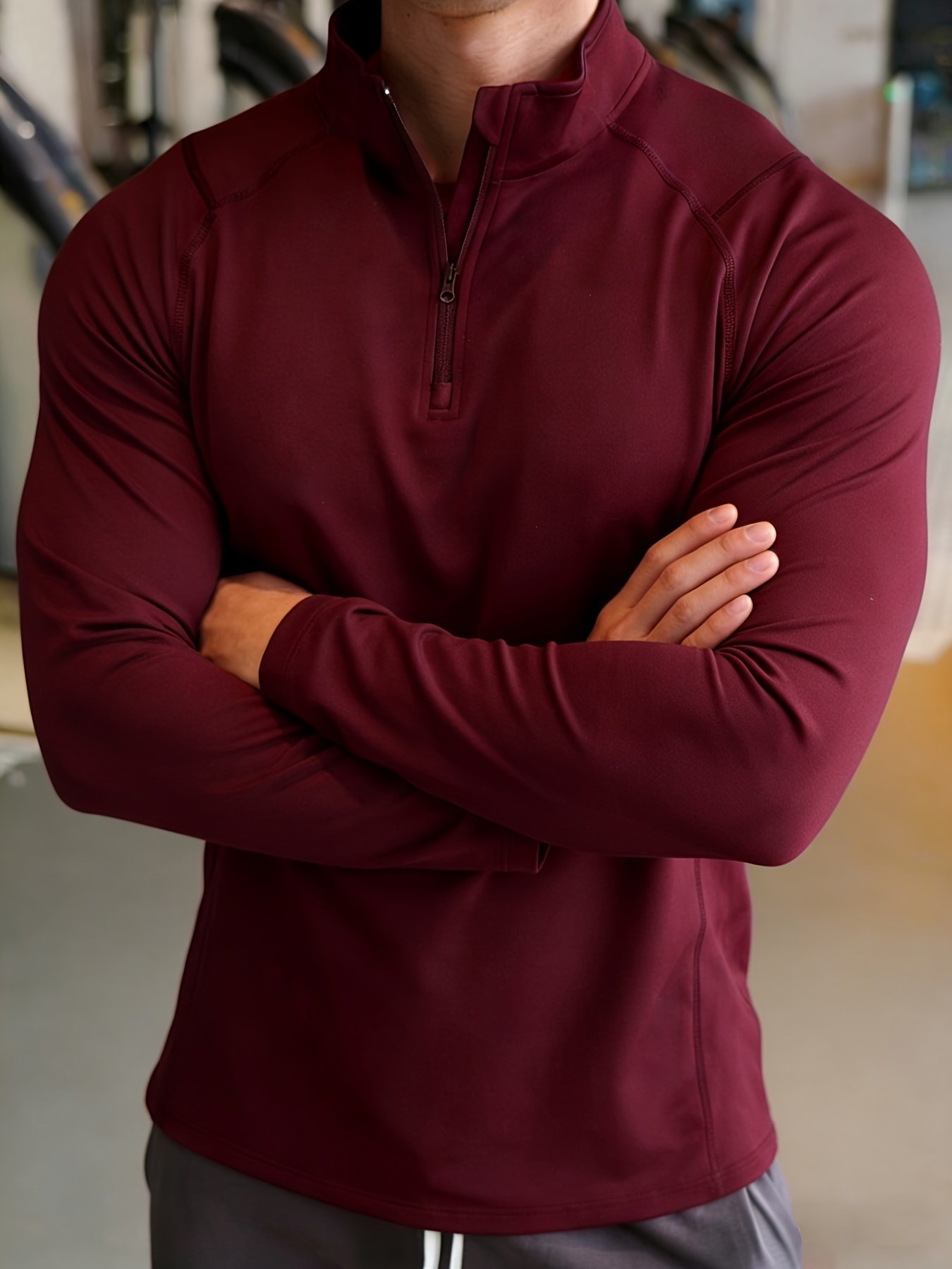 Kaos Polo Lengan Panjang Pria  - Muscle Tee Workout ulasan dan harga
