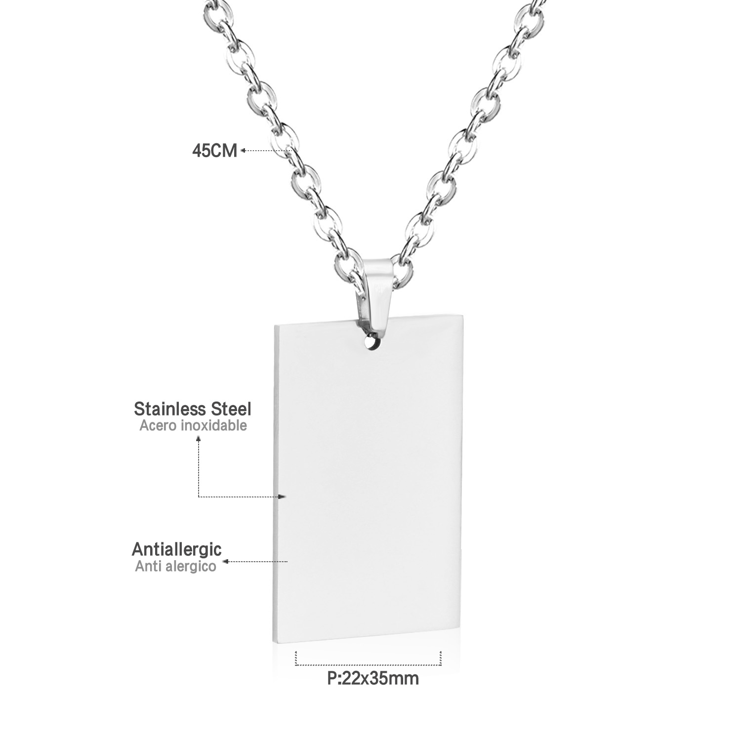 LUXUSTEEL kalung liontin Tag s - Mens Fashion Discord ulasan dan harga