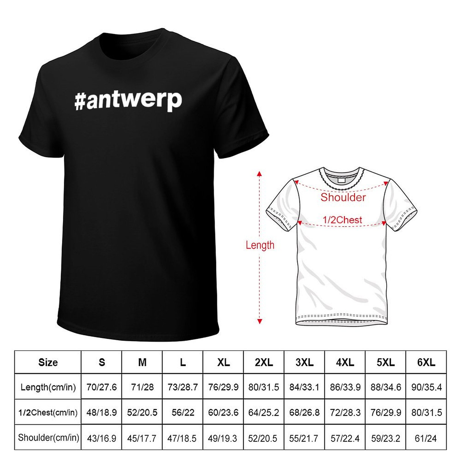 Kaos T-Shirt Hashtag Antwerp d - Mens Fashion Hashtags ulasan dan harga