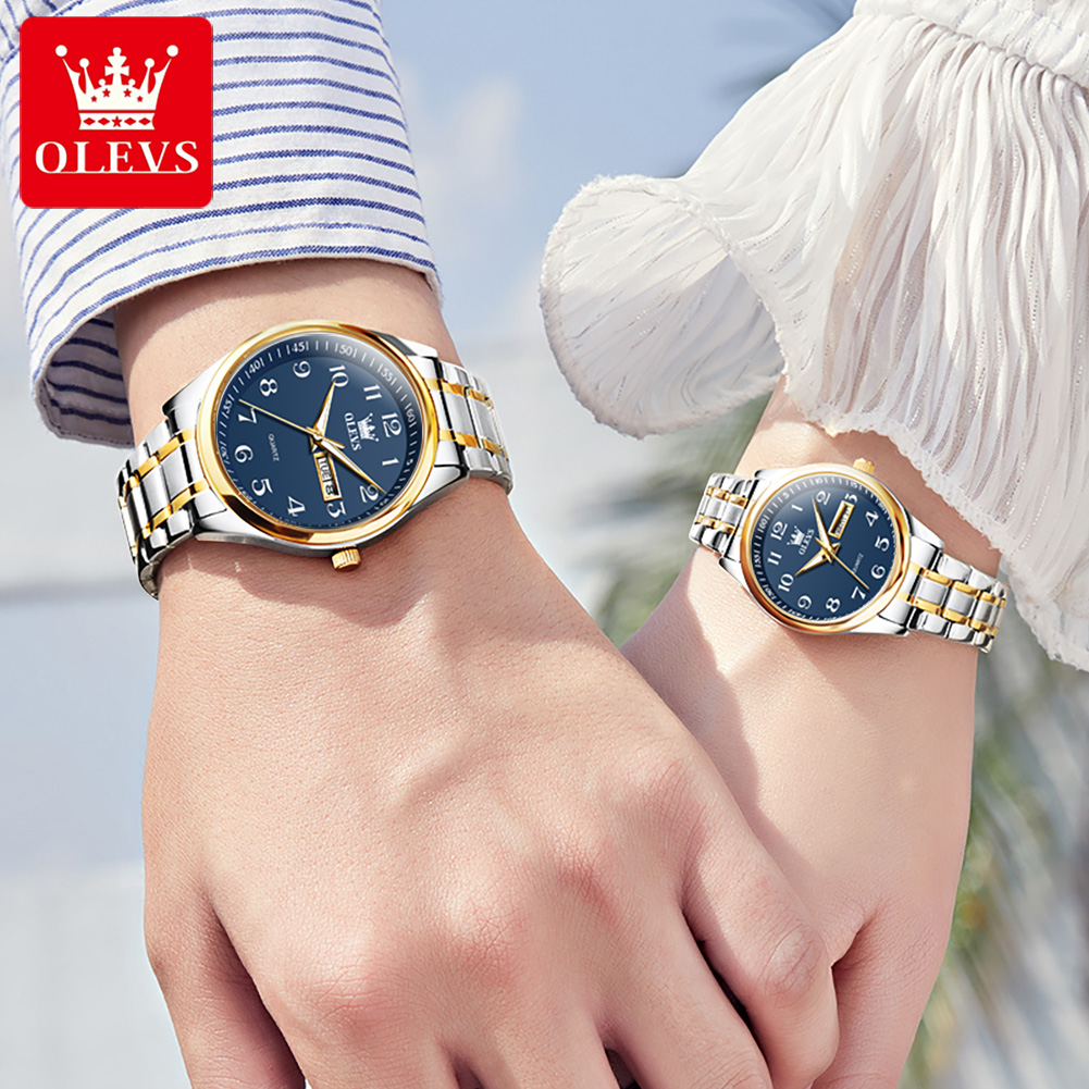 OLEVS jam tangan kuarsa pasang - Mens Fashion In 40S ulasan dan harga