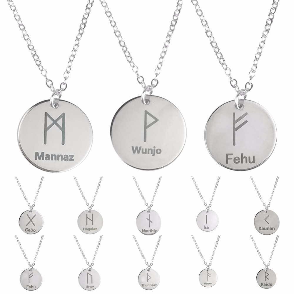 Kalung Liontin Huruf Rune 25 B - Mens Fashion Discord ulasan dan harga