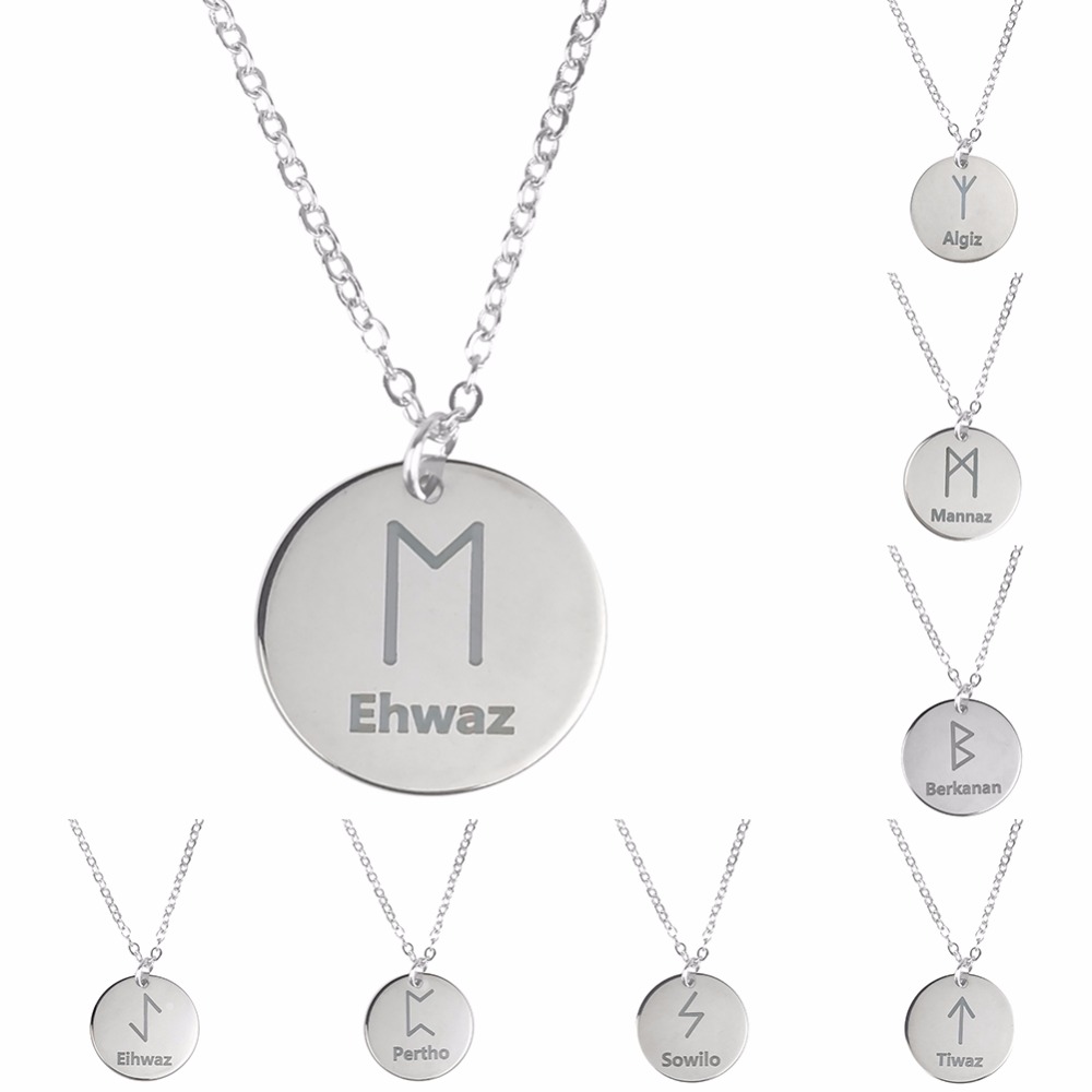 Kalung Liontin Huruf Rune 25 B - Mens Fashion Discord ulasan dan harga