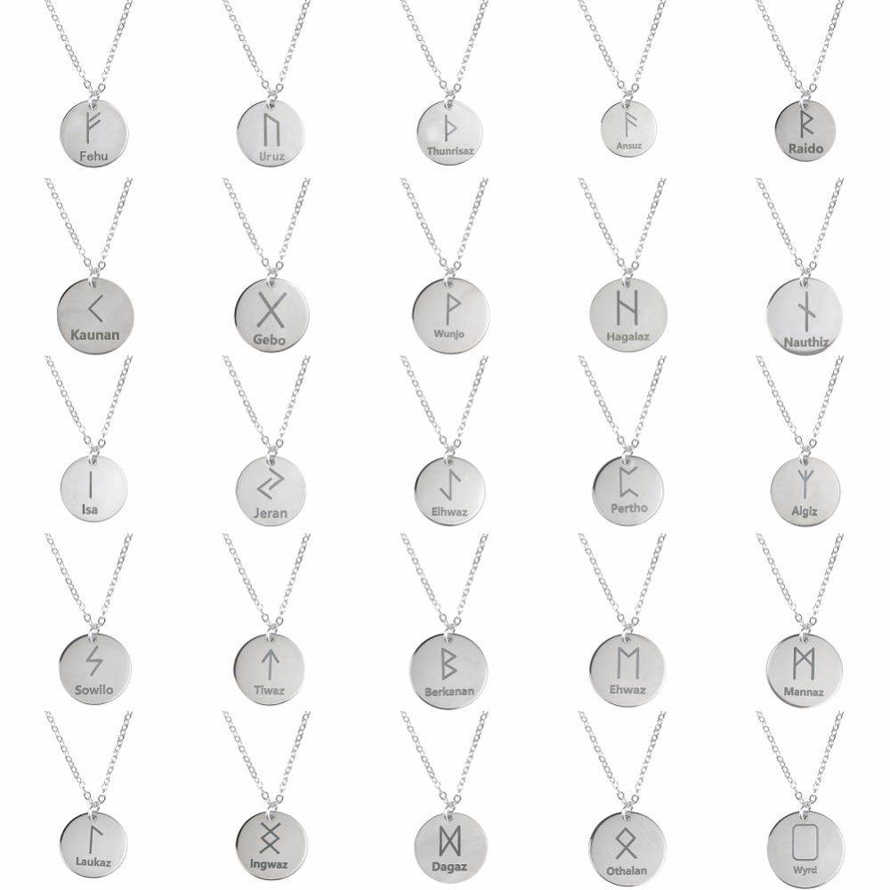 Kalung Liontin Huruf Rune 25 B - Mens Fashion Discord ulasan dan harga