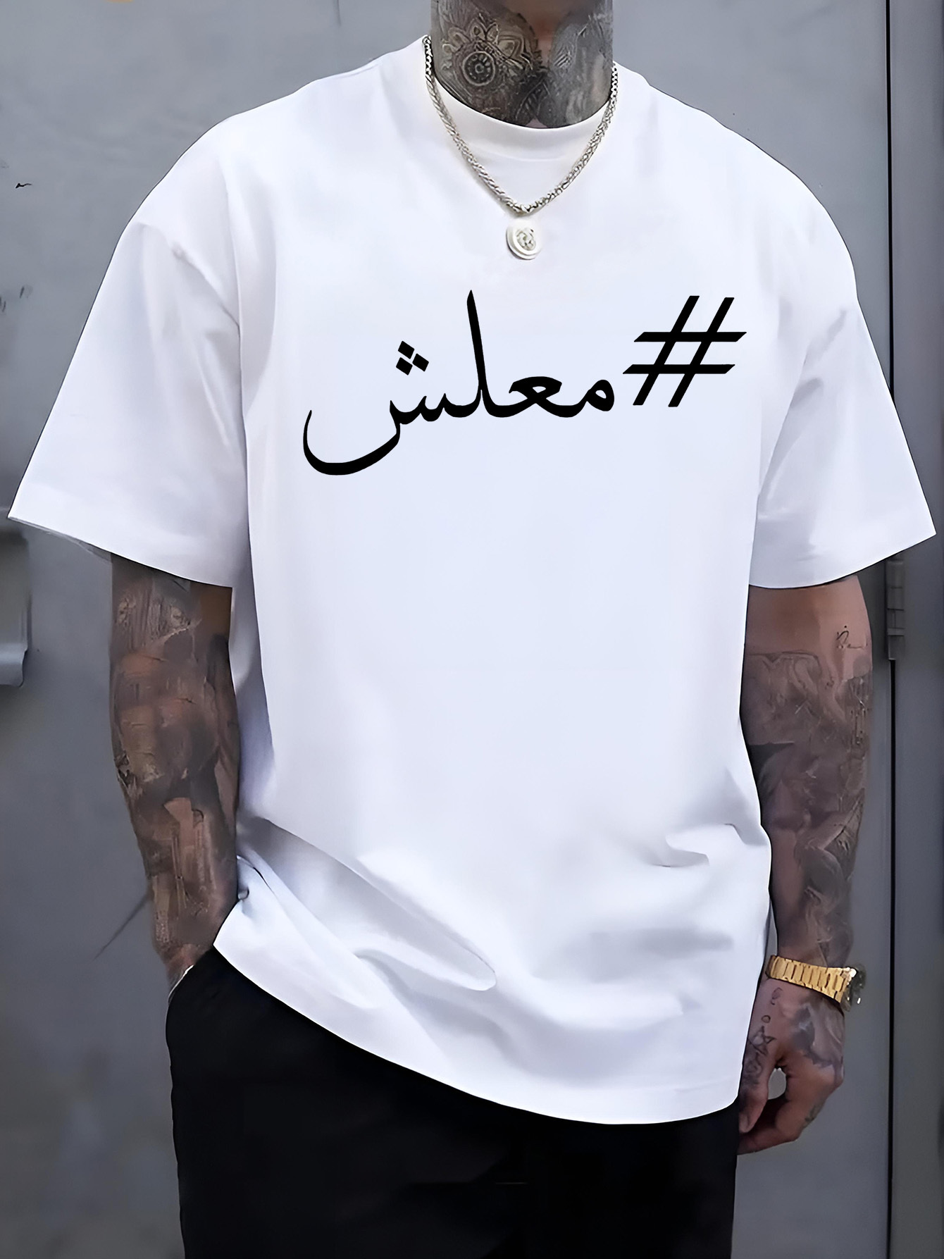 Kaos Crew Neck Pria dengan Cet - Mens Fashion Hashtags ulasan dan harga
