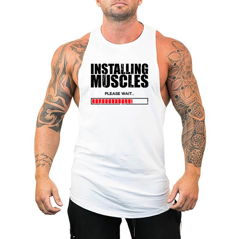 Menginstal otot Tunggu cetak r - Muscle Tee Workout ulasan dan harga