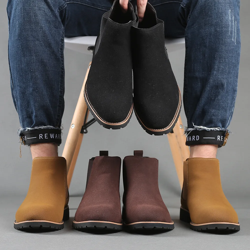 Sepatu Bot Pergelangan Kaki Pr - Chelsea Boots Men ulasan dan harga