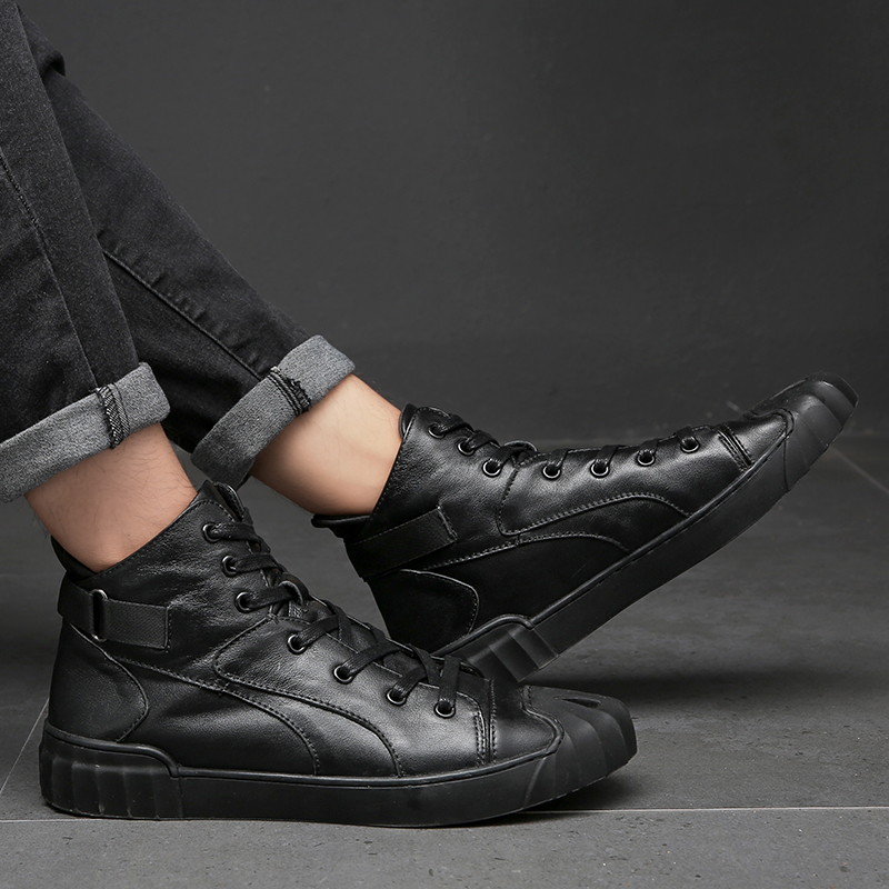 Sepatu Bot Pendek Kasual Kulit - Men'S Fashion Loafers ulasan dan harga