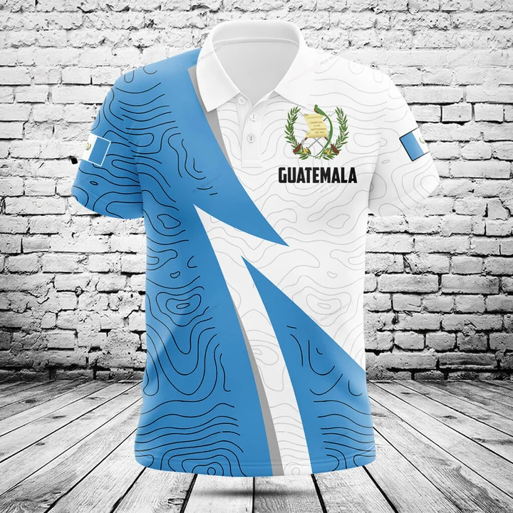 Kaos Polo Grafis Bendera Guate - Men'S Fashion Guatemala ulasan dan harga