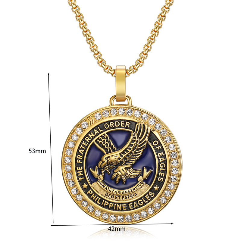 Kalung liontin bulat gaya Hip  - Men'S Fashion Philippines ulasan dan harga