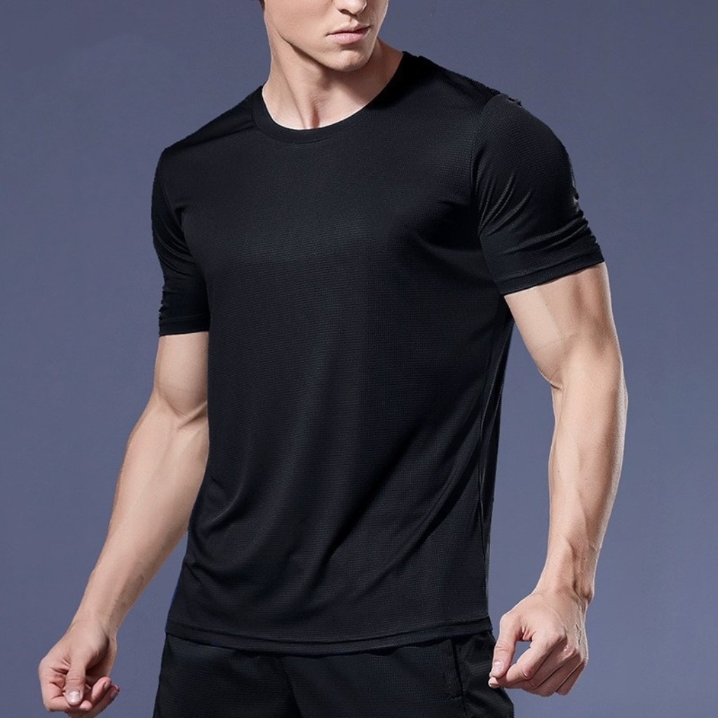 Kaos Lari Pria Cepat Kering, K - Muscle Tee Workout ulasan dan harga