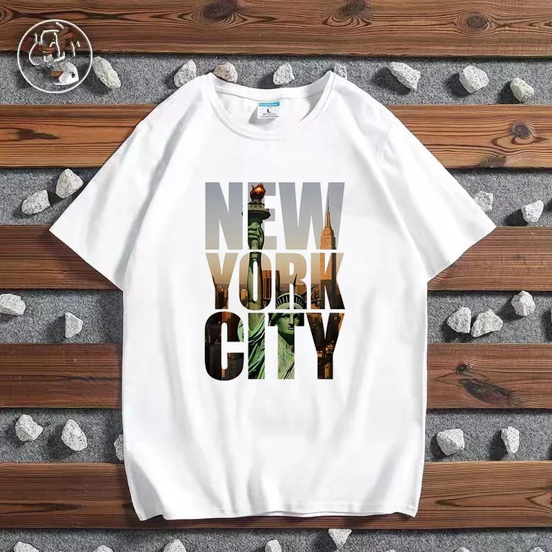 Kaus print kota Fashion Paris  - Men'S Fashion New York ulasan dan harga