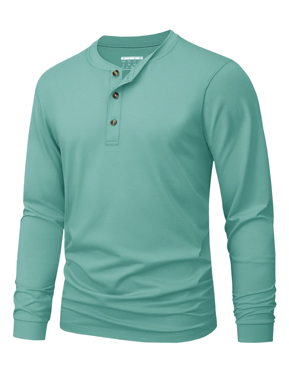 Kaos Henley Pria Polos Warna S - Fashion Mens Shirt ulasan dan harga